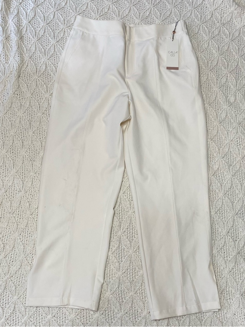 Calia Cream Wide Leg Pant Trousers NWT
